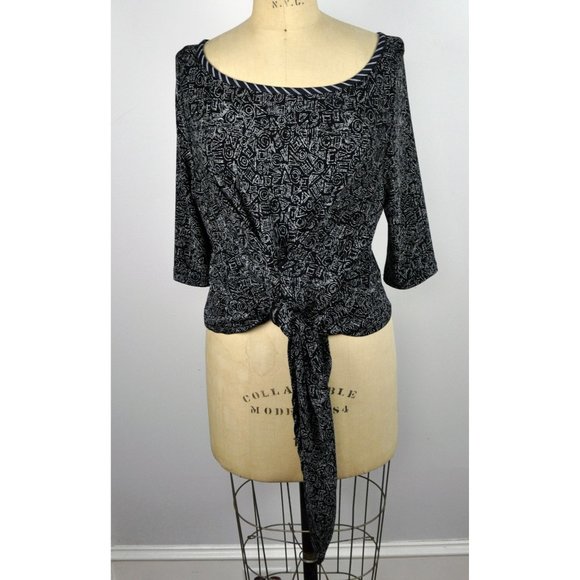 Vintage Koos Van Den Akker Stretch Tiewaist Top - Picture 5 of 7